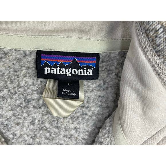 Patagonia Better Sweater 1/4-Zip Fleece Taupe Sweater Women Size Large Outdoors - Picture 5 of 5
